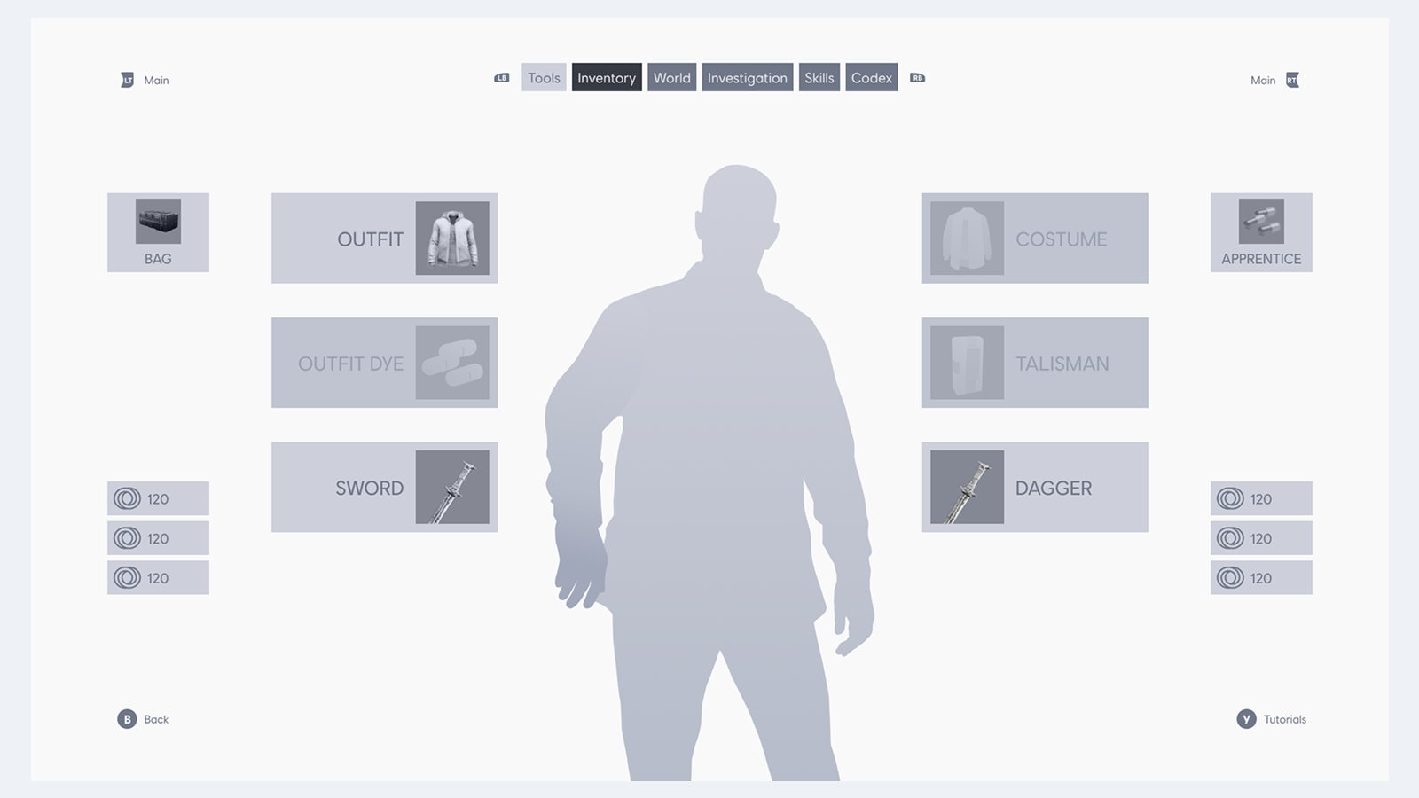 A wireframe built with Game UX Library components