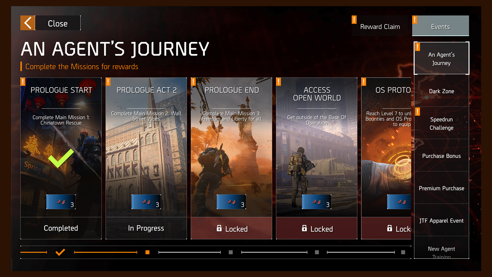 Mockup d'une page du jeu The Division Resurgence